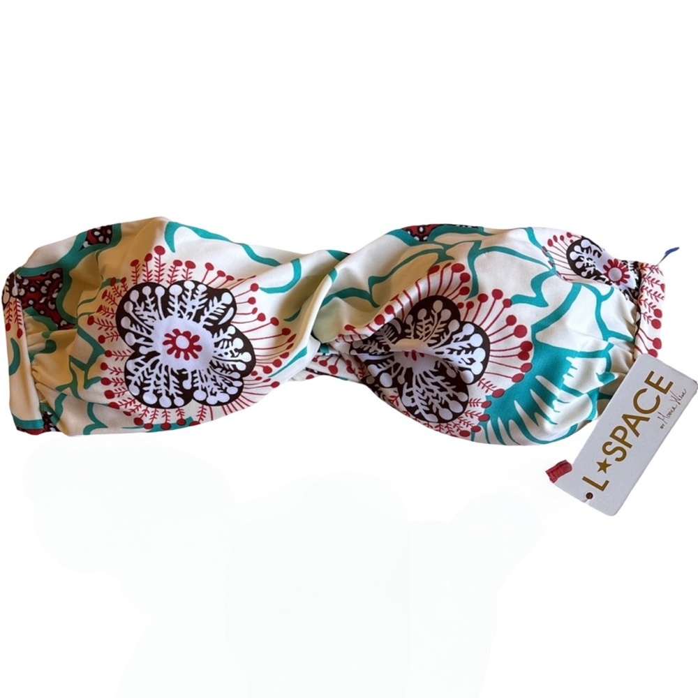 L*Space Stylish Multicolor Strapless Top, Bust 37-38